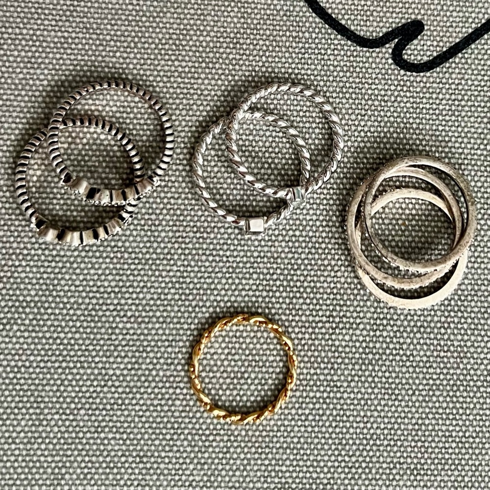 Premier Designs Lot Of 8 Rings - Picture 3 of 10